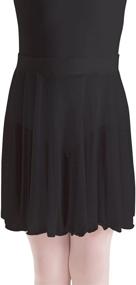 img 3 attached to 👗 Motionwear Girls' Chiffon Circle Skirt with Easy Pull-On Design