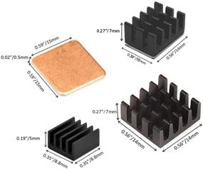 img 3 attached to Набор радиаторов Easycargo для Raspberry Pi 4 (20 шт.) - алюминиевые и медные радиаторы с термопроводящей клеевой лентой 3M 8810 для улучшенного охлаждения Raspberry Pi 4 B и Raspberry Pi 3 B+.