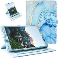 📱 zonefoker ipad 10.2 case - 360° protection stand cover with pencil holder - marble blue (compatible with new ipad 9th / 8th / 7th gen) logo