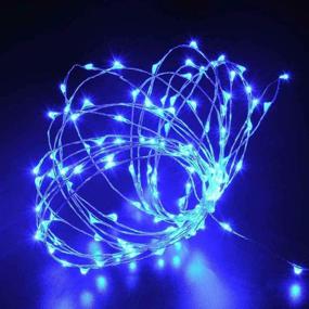 img 4 attached to 🔵 Sanniu Fairy Lights Blue – 16ft Battery-Operated Copper Wire Starry LED String Lights for Bedroom, Outdoor, Christmas, Parties, Wedding, Centerpiece Decorations (1-Pack)