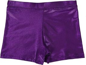 img 3 attached to 💃 Stylish HDE Gymnastics Shorts for Girls: Sparkling Dance Short with Glitter, Ideal for Tumbling and More!