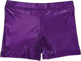 img 4 attached to 💃 Stylish HDE Gymnastics Shorts for Girls: Sparkling Dance Short with Glitter, Ideal for Tumbling and More!