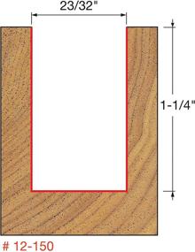 img 1 attached to 🛠️ Freud Double Flute Straight 12 150: Expertly Crafted Spiral Cutter for Precise Woodworking