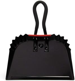 img 1 attached to 🧹 Industrial-Grade Metal Dustpan: Black Stainless Steel Wide Scooper for Efficient Dust and Debris Cleaning, Home and Commercial Use