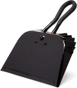 img 3 attached to 🧹 Industrial-Grade Metal Dustpan: Black Stainless Steel Wide Scooper for Efficient Dust and Debris Cleaning, Home and Commercial Use