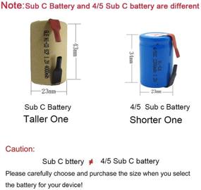 img 1 attached to 🔋 10 Pack BAOBIAN SC Sub C Power Tools Battery with Tabs - Rechargeable, NiCD 4000mAh 1.2V