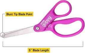 img 2 attached to 🔒 Stanley Guppy 5-Inch Blunt Tip Kids Scissors in Pink: Safe and Precise Crafting Tool for Children