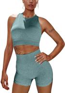 🏋️ oys workout sets for women: seamless high waisted yoga shorts & sports bra outfits logo