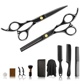 img 4 attached to 🔪 FCNEHLM Hair Cutting Scissors Set: Professional 12pcs Haircut Shears + Thinning Scissors Kit for Barber, Salon & Home Styling - Perfect Gift for Friends and Family!