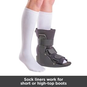 img 1 attached to 🧦 Enhance Comfort and Hygiene with BraceAbility Replacement Sock Liner for Orthopedic Walking Boots: Ideal Medical Tube Socks for Air Cam Walkers and Fracture Boot Casts (High-Top, Pack of 2)"