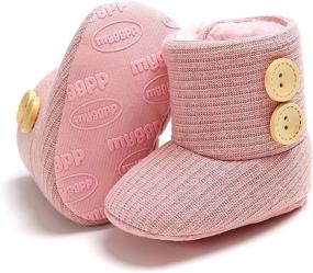 img 3 attached to 👶 Nomere Unisex Baby Winter Snow Boots with Buttons - Soft Sole, Non-Slip, Warm Booties for Toddlers, Prewalker, Newborns, and Infants - Crib Shoes