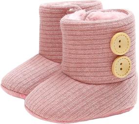 img 4 attached to 👶 Nomere Unisex Baby Winter Snow Boots with Buttons - Soft Sole, Non-Slip, Warm Booties for Toddlers, Prewalker, Newborns, and Infants - Crib Shoes