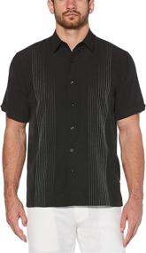 img 3 attached to Cubavera Striped Panel Dobby Button Men's Clothing: Sleek Shirts for Stylish Gents