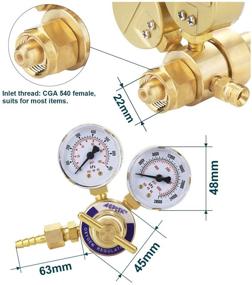 img 3 attached to 🔧 AGPTEK Oxygen Regulator for CGA 540 Welding Gas Welder