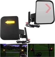 🏌️ golf cart side mirrors with led turn signal & rear view | club car ezgo yamaha side mirrors logo