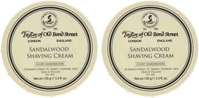 img 1 attached to 🪒 Taylor of Old Bond Street Sandalwood Shaving Cream Bowl - High Quality, 5.3-Ounce 2PK