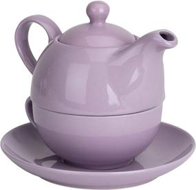 img 4 attached to Mind Reader Individual Teapot Teacup: Savor the Serenity of Solo Tea Time