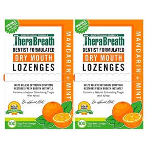 img 4 attached to 🍊 TheraBreath Dry Mouth Lozenges with Zinc, 200 Lozenges, Mandarin Mint, 200 Count (2-Pack)