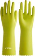 🧤 lanon wahoo pvc household cleaning gloves: reusable dishwashing gloves with non-slip grip, large size logo