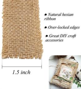 img 1 attached to DECORA Wide Burlap Ribbon Spool for DIY Wedding Decoration Crafting, Natural, 1.5 inch Width, 10 Yards