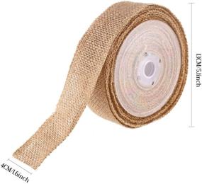 img 2 attached to DECORA Wide Burlap Ribbon Spool for DIY Wedding Decoration Crafting, Natural, 1.5 inch Width, 10 Yards
