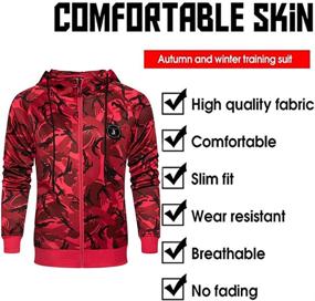 img 1 attached to Men's 2 Piece Hoodie Tracksuit - Casual and Comfortable Camo Sweatsuit for Men