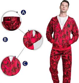 img 3 attached to Men's 2 Piece Hoodie Tracksuit - Casual and Comfortable Camo Sweatsuit for Men