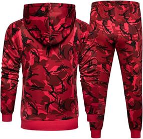 img 2 attached to Men's 2 Piece Hoodie Tracksuit - Casual and Comfortable Camo Sweatsuit for Men