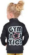 sparkling girl's gymnastics, dance, cheer jacket: mock neck or hooded, size 4-12 logo