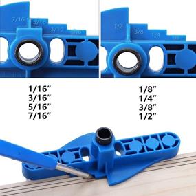 img 2 attached to 🔧 Dowel Jig with Offset Scriber Line System: Perfect Woodworking Tool for Accurate Straight Hole Locating, Drill, and Marking with Self-Centering Scriber Line & Wood Dowels Pins