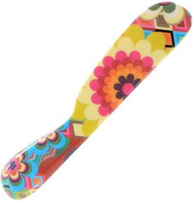 img 1 attached to 🌸 French Bull 6-Inch Melamine Butter Spreader Set - Designer Colorful Knives for Cream Cheese, Jam, Jelly, Mayo, Frosting, Sandwich - Shatterproof BPA-Free, Dishwasher Safe - Floral Design