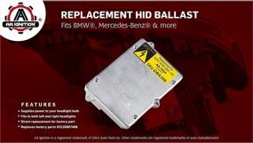 img 3 attached to 🔌 HID Xenon Headlight Ballast - Universal Control Module - Direct Replacement for BMW, Audi, Mercedes-Benz & More - X5, Z4, 545i, Pacifica, 9-3, A6, A8, S6, S8 - 100% Compatibility with OEM Part Numbers: 63126907488, 63120150614, 05103356AA