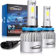 🔦 vorock8 r2 cob h11 h8 h9 h16 8000 lumens led conversion kit - powerful & bright halogen bulb replacement for low beam & fog driving lights - 6500k xenon white - 1 pair logo