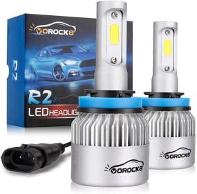 img 4 attached to 🔦 VoRock8 R2 COB H11 H8 H9 H16 8000 Lumens LED Conversion Kit - Powerful & Bright Halogen Bulb Replacement for Low Beam & Fog Driving Lights - 6500K Xenon White - 1 Pair