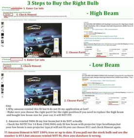 img 3 attached to 🔦 VoRock8 R2 COB H11 H8 H9 H16 8000 Lumens LED Conversion Kit - Powerful & Bright Halogen Bulb Replacement for Low Beam & Fog Driving Lights - 6500K Xenon White - 1 Pair