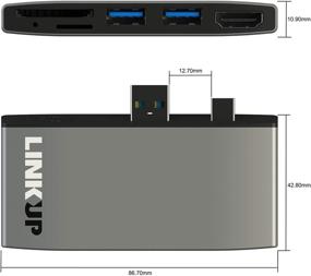 img 2 attached to LINKUP - Surface Pro 4 Compatible SD Card Micro Memory Reader Adapter Hub: 6-in-1 Docking Station, 4K HDMI, SD/MicroSD Card Slots, USB-A 3.0 Ports | Designed for Microsoft Surface Pro 4