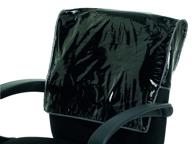 🪑 protective chairback cover by betty dain for salon/spa chairs - guards against stains, chemicals, moisture, wear & tear - square shape, fits most chairs - clear vinyl, highly durable logo