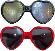 🌈 ycvsad heart effect diffraction light glasses, 3d heart-shaped special effects rave glasses - pack of 2 logo