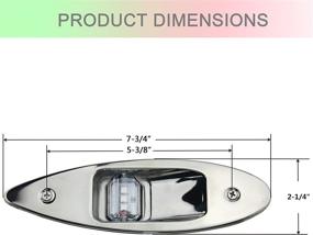 img 3 attached to 🛥️ IZTOSS 12V Waterproof Marine Boat Navigation TearDrop Lights for Side Bow