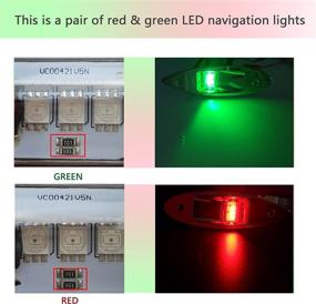 img 1 attached to 🛥️ IZTOSS 12V Waterproof Marine Boat Navigation TearDrop Lights for Side Bow