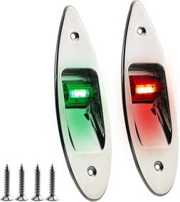 img 4 attached to 🛥️ IZTOSS 12V Waterproof Marine Boat Navigation TearDrop Lights for Side Bow