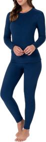 img 3 attached to Fruit of the Loom Women's Regular Stretch Fleece Thermal Set: Cozy & Comfortable Winter Loungewear