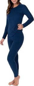 img 1 attached to Fruit of the Loom Women's Regular Stretch Fleece Thermal Set: Cozy & Comfortable Winter Loungewear