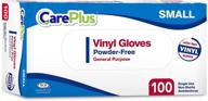 non-latex powder free clear vinyl 🧤 gloves - small size, 100 count - disposable logo