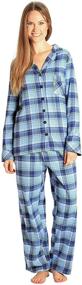 img 4 attached to Cozy and Comfy EverDream Sleepwear Womens Flannel Pajamas - Stay snug in Long 100% Cotton Pj Set
