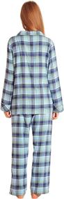 img 3 attached to Cozy and Comfy EverDream Sleepwear Womens Flannel Pajamas - Stay snug in Long 100% Cotton Pj Set