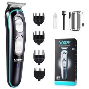 img 4 attached to Professional Hair Clippers for Men - Electric Rechargeable Beard Trimmer and Cordless Hair Cutting Kit, Low Noise Shaver for Male Baby Kids and Adult Daily Travel Use, with Guide Combs, Brush, USB Cord (Blue)