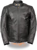 🧥 куртка milwaukee leather lkm1900 из высококачественной черной кожи для мальчиков с боковыми шнуровками и вентилируемой конструкцией для стильной защиты логотип