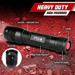 img 3 attached to PeakPlus LFX2000: Ultra-Bright LED Flashlight 🔦 - Best for Camping, Dog Walking, and Emergencies!