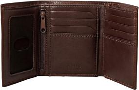 img 1 attached to Brown Trifold Wallet for Men - Relic Men's Accessories